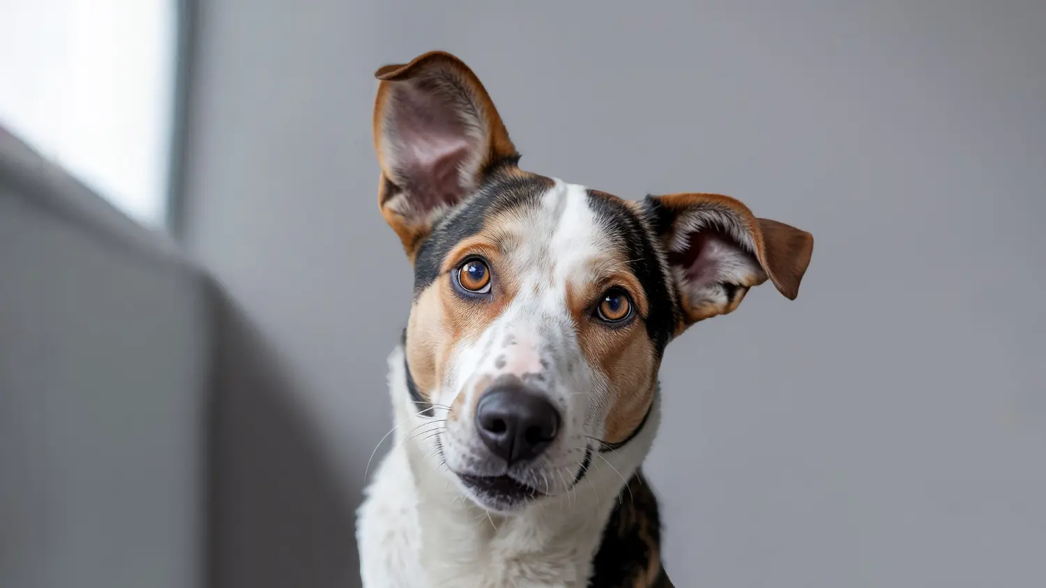 Dog showing signs of head tilt needing emergency veterinary care