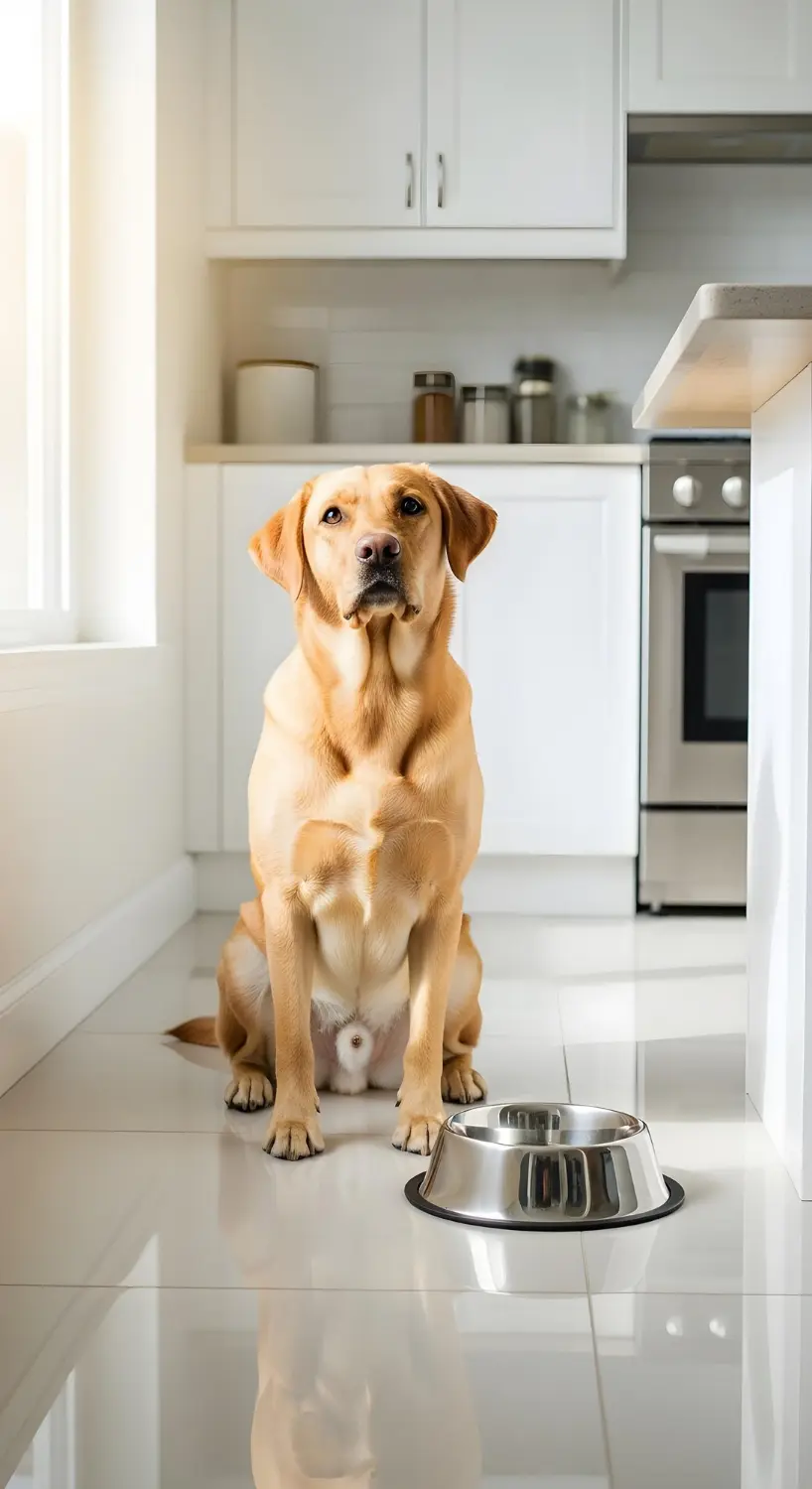 Dog showing signs of dehydration distress needing emergency veterinary care